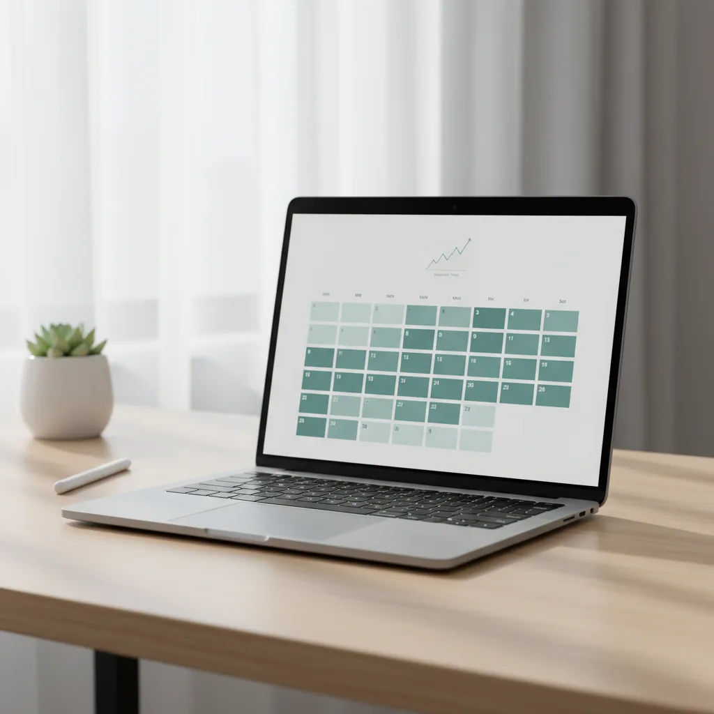A calendar that fills up